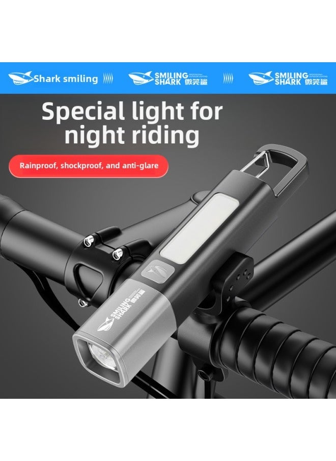 Outdoor Riding Lights COBSide Zoom Long-range Dual-purpose Portable Flashlight Bicycle Lights With Car Clip Night Riding Essential-Color:1023 Zoom Flashlight-red Cycling Model [with Car Clip; Built-in Battery 1200mah]
