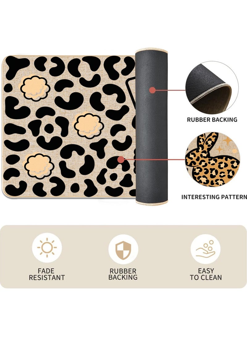 2 PCS Kitchen Floor Mats Rugs Set, Cushion Floor Carpet, Waterproof, Oil Resistant and Anti-Fatigue PU Standing Mat for Kitchen, Floor, Office, Sink, Laundry 45*75CM+45*120CM - Image 2