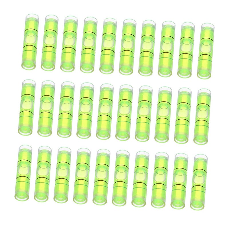 50pcs Mini Cylindrical Spirit Levels 8x23mm Horizontal Bubble Leveler Precision Measuring Tool for Construction - Image 2