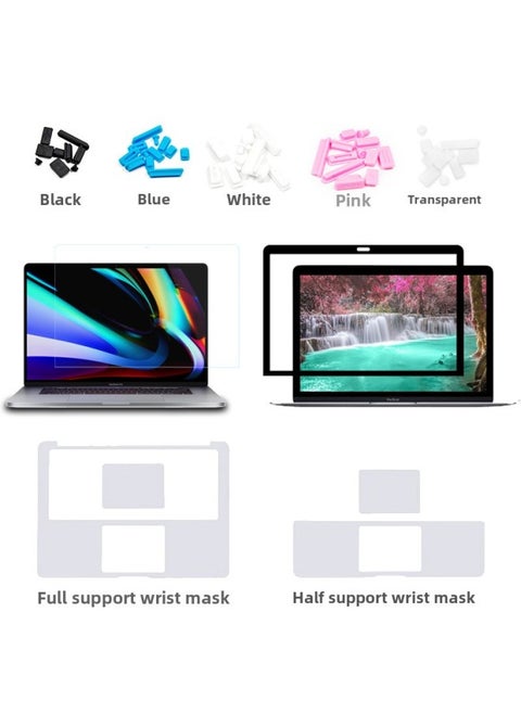 Suitable For Apple Notebook Screen Protective Film Touchpad Sticker Touch Film Wrist Sticker Glass HD Bezel Film-Color:Full Wrist Rest Film (distribution Box)-Dimensions:Air13(A1932)