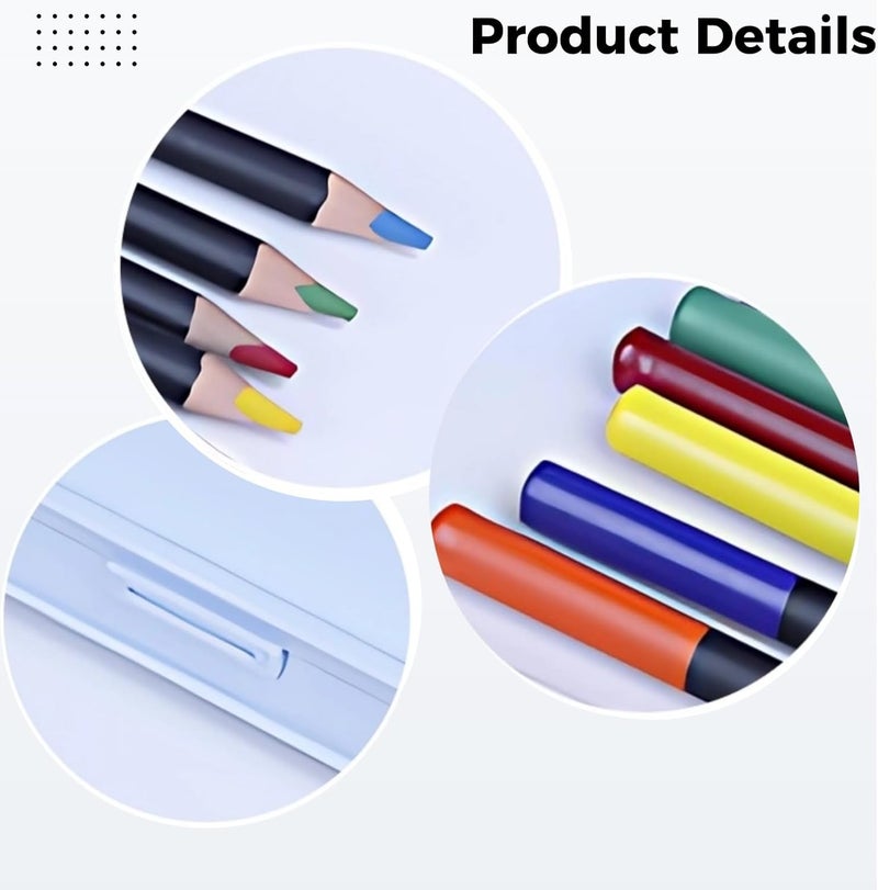 YHomU Pottery Underglaze Pencils, 12 Vivid Colors, Sharpener, Sponge Included, 7.1 In/18 Cm, Fired 2156-2408 ℉, Ceramic Glaze Drawing Tools - Image 4