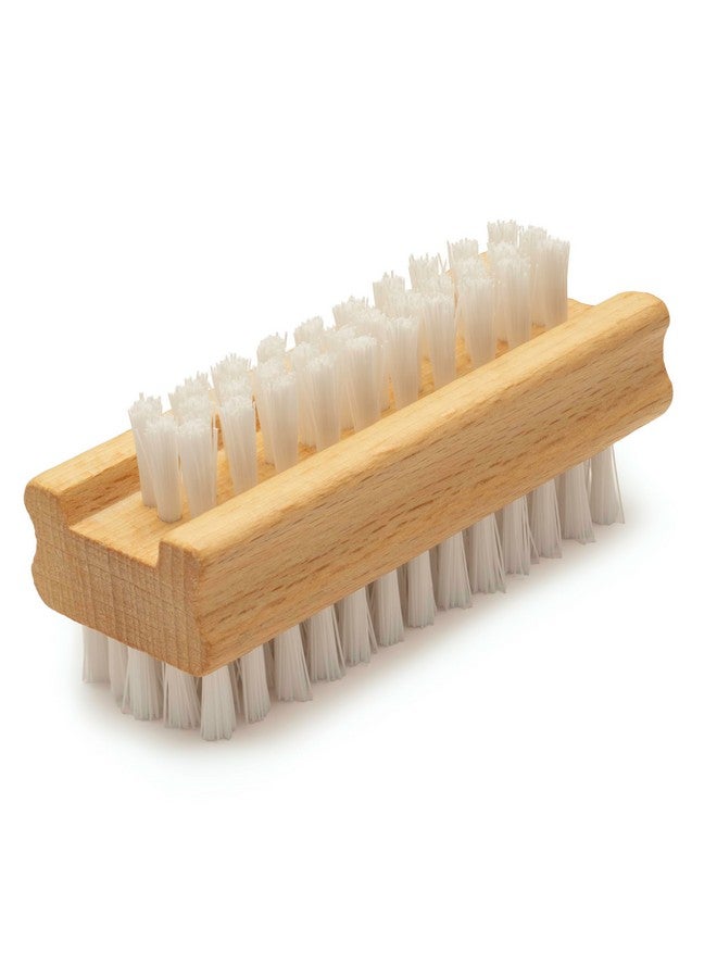 KONEX Konex Non-Slip Wooden Two-sided Hand and Nail Brush. Fingernail Brush for Nail Cleaning and Scrubbing. Heavy duty Stiff Nail Brush for Travel. Mechanic hand scrub brush with molded grip. - Image 1