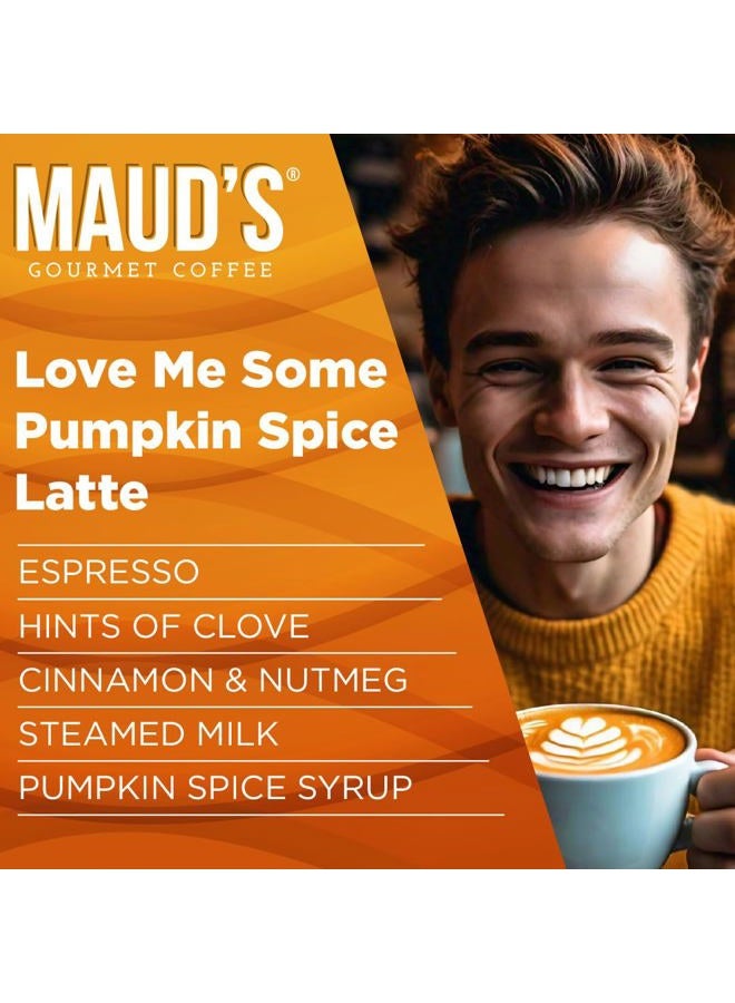 Maud's Pumpkin Spice Latte Flavored Coffee Pods, 18 ct, Medium Roast Flavored Coffee in Recyclable Single Serve Pods – 100% Arabica Beans, Compatible with Keurig K Cups Maker - Image 3