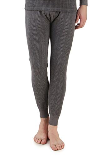 HAP Quilted Thermal Set V Neck Top + Trouser | Body Warmer | Cosy Winter Innerwear for Man, Extra Small (Dark Grey) - Image 3