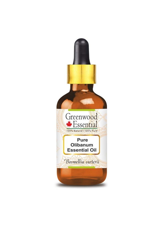 Greenwood Essential - Greenwood Essential Pure Olibanum Essential Oil (Boswellia carterii) with Glass Dropper Natural Therapeutic Grade Steam Distilled 5ml - Image 1