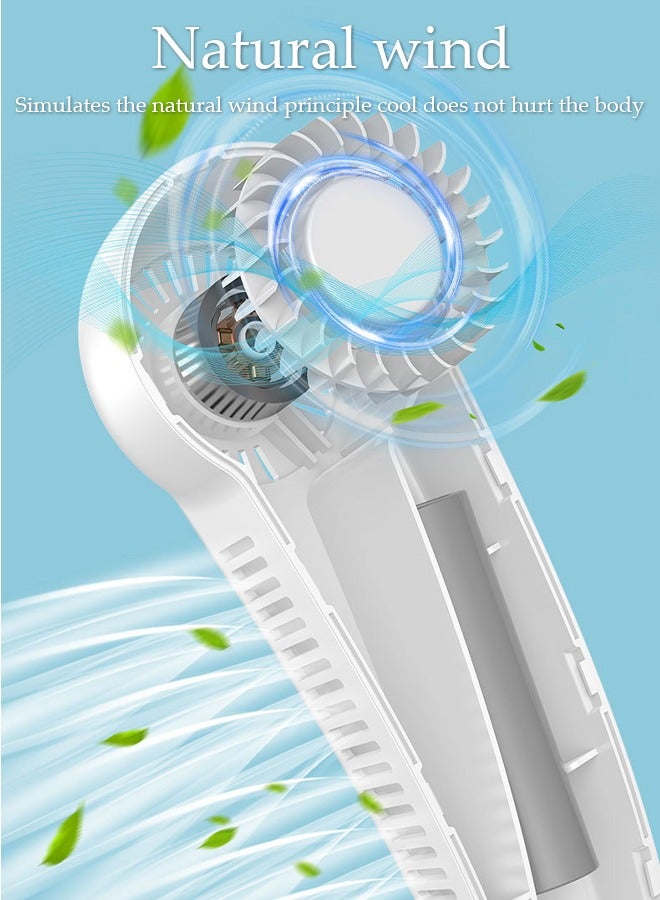 Portable Neck Fan, Hands Free Bladeless Neck Fan, 3 Speeds Adjustable USB Rechargeable Battery Powered Personal Neck Fan for Office, Travel, Sports, Household, Outdoor