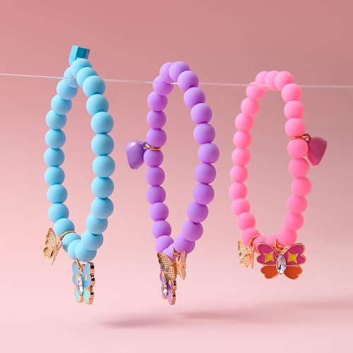 COLORFUL BLING BFF Bracelet for 3,Mother Daughter Bracelets Set,Cross Butterfly Heart Charm Bracelet for Women Men,Love Heart Matching Strand Bracelets Friendship Jewelry Gifts ﻿-Style 5 - Image 3