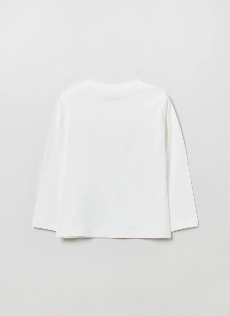 او في اس Long-sleeved T-shirt with print