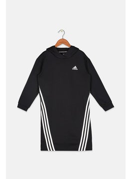 Adidas Kids Girl Sportswear Fit Brand Logo Training Long Sleeves Dress, Black  - Image 1