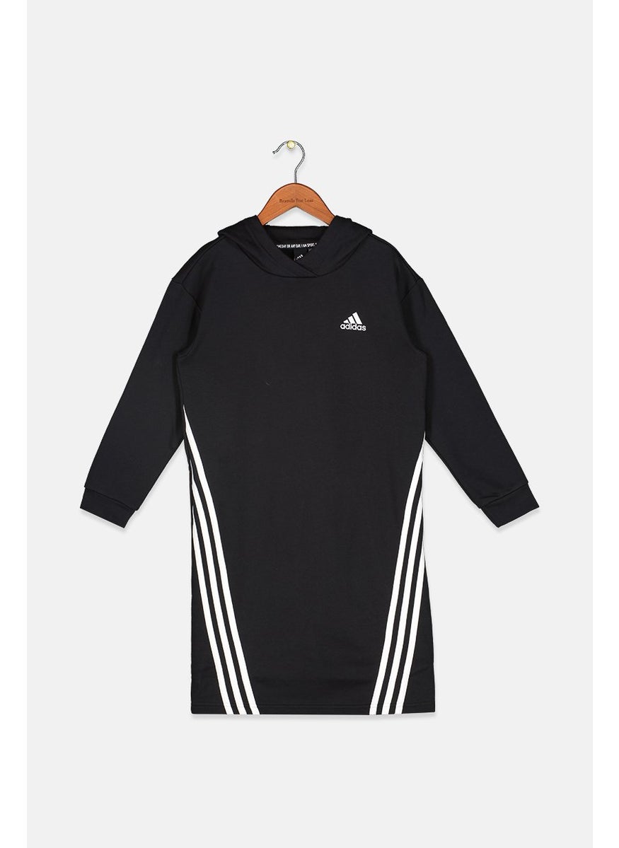 Adidas Kids Girl Sportswear Fit Brand Logo Training Long Sleeves Dress, Black  - Image 1