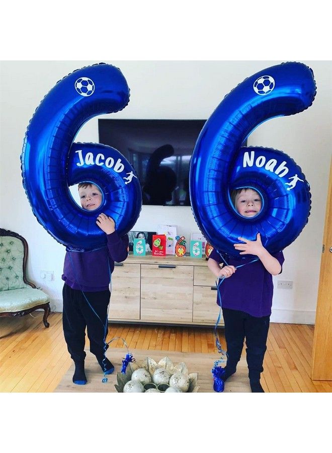 BBPOOL Navy Blue Number 6 Balloons40 Inch Dark Blue 6 Birthday Balloon Large Foil Mylar Number Digital Balloons For Birthday Party Graduation Baby Shower Anniversary Decorations - Image 5