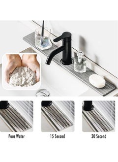 Generic Diatomaceous Kitchen Faucet Mats, 2 Pack, Quick Dry Splash Guard, Sink Drip Catcher, Absorbent Stone Mat for Bathroom and Bar Sinks  - Image 2