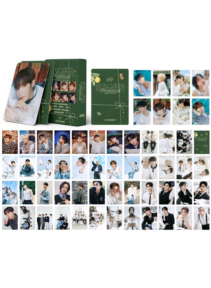 NIBEMINENT 55 Pcs Kpop ATEEZ SUMMER Lomo Cards Card For Fans Collection Gifts - Image 1
