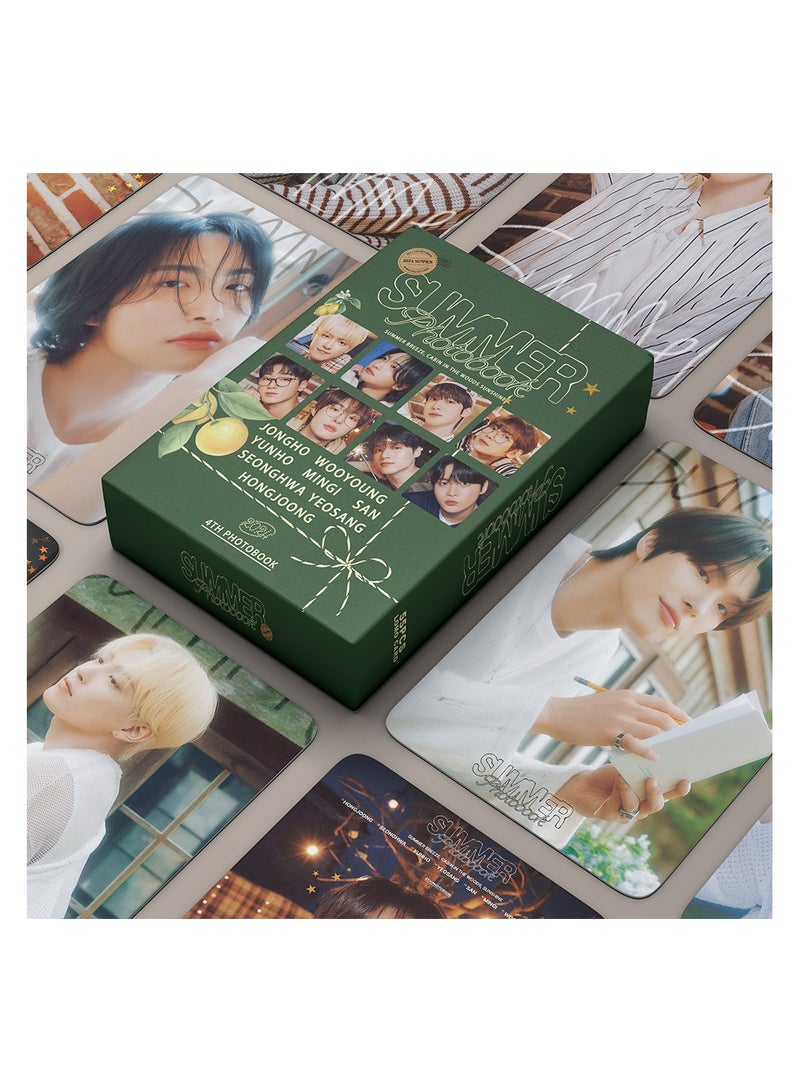 NIBEMINENT 55 Pcs Kpop ATEEZ SUMMER Lomo Cards Card For Fans Collection Gifts - Image 2