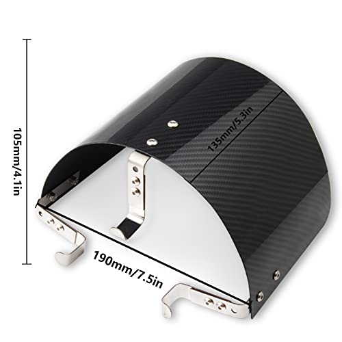 POSENG Protective Air Intake Heat Shield Wrap, Heat-Insulation Air Filter Cover 2.5" - 3.5" - (Carbon Fiber Style) - Image 2
