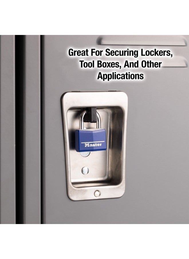 Master Lock Master Lock 142DCM Covered Aluminum Keyed Padlock, 1-Pack, Blue  - Image 2