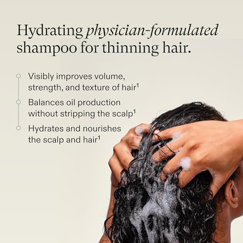 Nutrafol Shampoo, Cleanse and Hydrate Hair and Scalp, Improves Hair Volume, Strength and Texture, Physician-formulated for thinning hair. Color Safe, Sultate Free - 1 Liter Bottle - Image 3