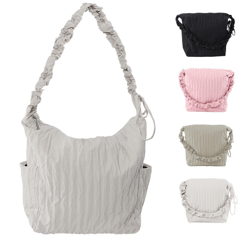 U+U Women's Large Lightweight Tote Bag with Adjustable Shoulder Strap, Multiple Compartments Crossbody Shoulder Bag for Travel, Work, Gym - Image 1