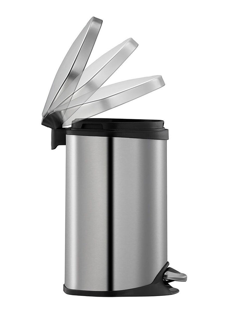 EKO Shell Step Pedal Bin Silver 10 Liter - Image 3