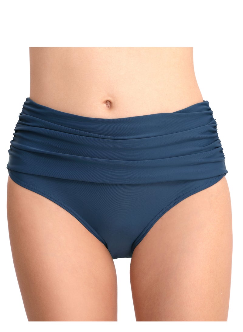 Loquat Swimming Trunks High Waist Stretch Pleated Swimming Trunks Female Conservative Swimming Briefs Female  - Image 2