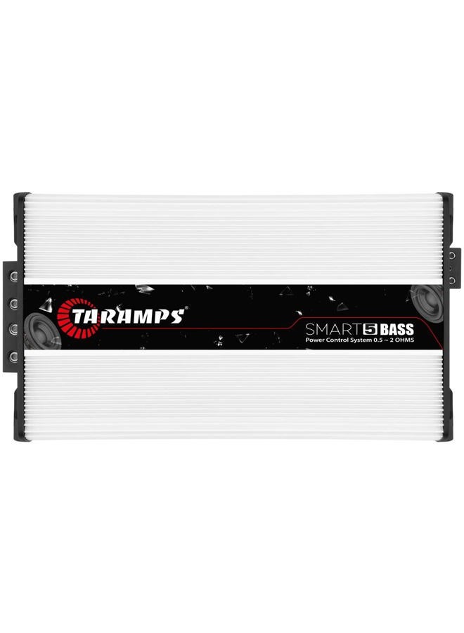 Taramp's مضخم الصوت الذكي 5 بقدرة 5000 واط RMS، مقاومة من 0.5 إلى 2 أوم، متعدد المقاومات، قناة واحدة، طاقة عالية من الفئة D، مونوبلوك، رائع لمكبرات الصوت السفلية، الذكي 5k - Image 1