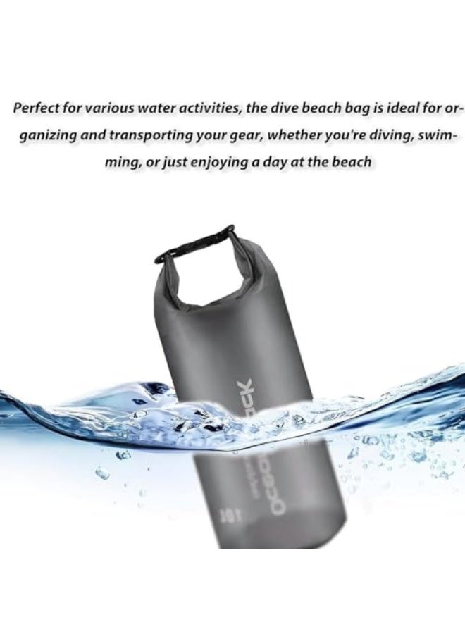 Ocean Pack 10L Waterproof Dry Bag with Adjustable Shoulder Strap, Lightweight and Durable Outdoor Water-Resistant Dry Sack for Camping, Hiking, Boating, Fishing, Kayaking, Travel Gear (Black) - Image 5