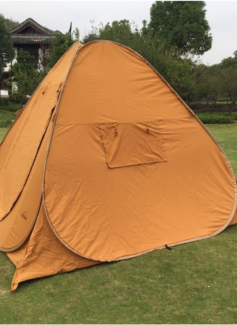 QQCAMP - 3X3M Foldable Canvas Tent Portable and Weatherproof Camping Shelter - Image 1