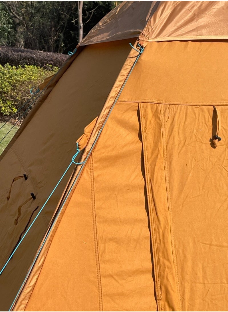 QQCAMP - 3X3M Foldable Canvas Tent Portable and Weatherproof Camping Shelter - Image 1