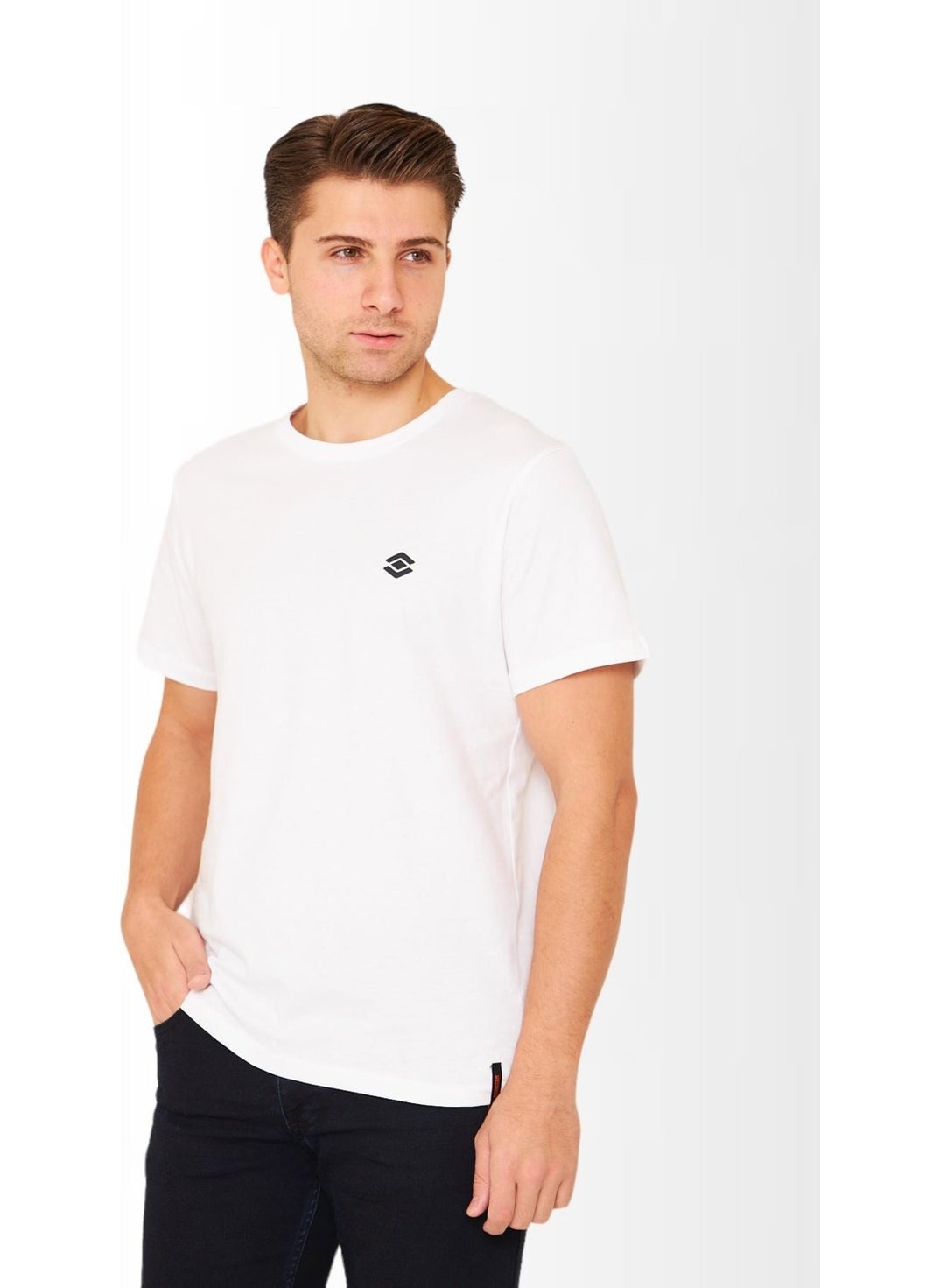Scooter  Short Sleeve Crew Neck White Men's T-shirt M1401TB  - Image 2