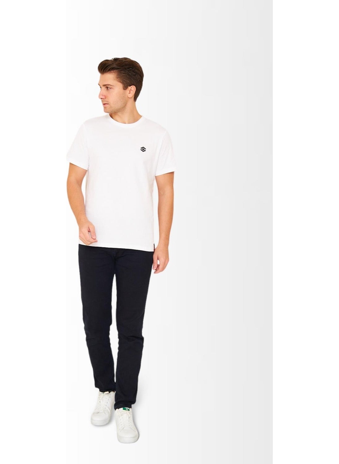 Scooter  Short Sleeve Crew Neck White Men's T-shirt M1401TB  - Image 3