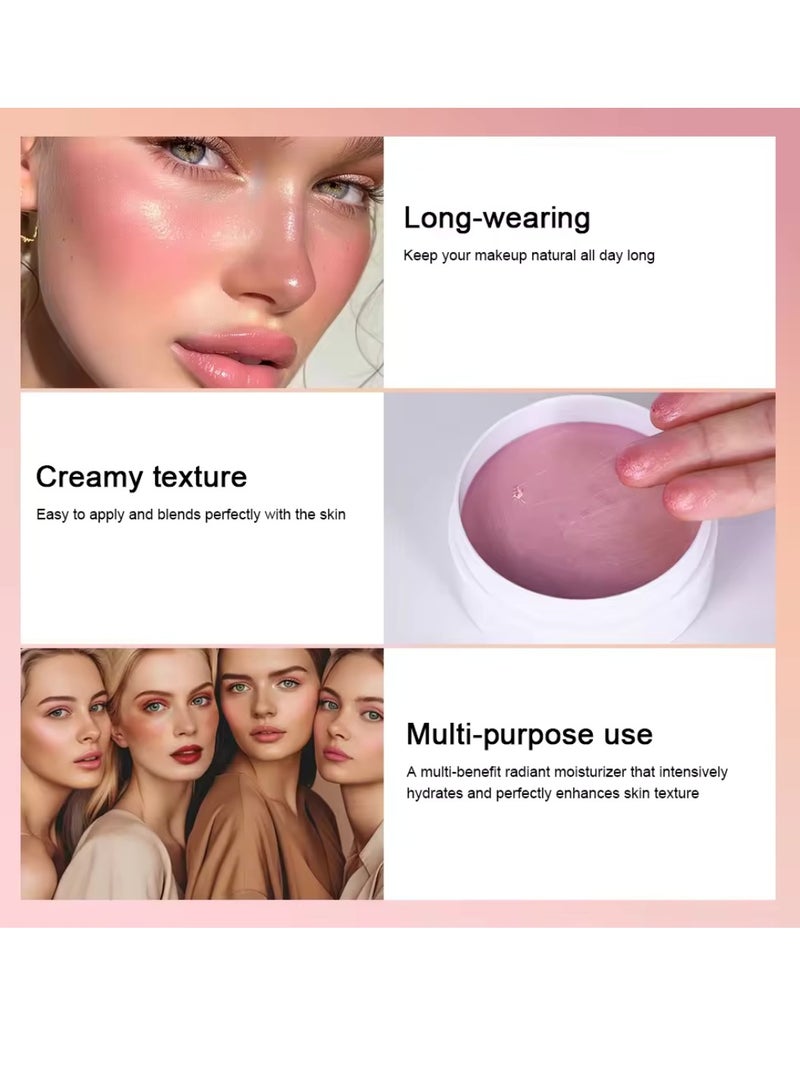 lakerain 52g Miracle Balm Multi use Miracle Balm Cream for Eyes Cheek and Lips Nourishing Long Lasting Creamy Smooth Texture Moisturizing Cream for Eyeshadow Blush and lipstick Earth Rose 02 - Image 3