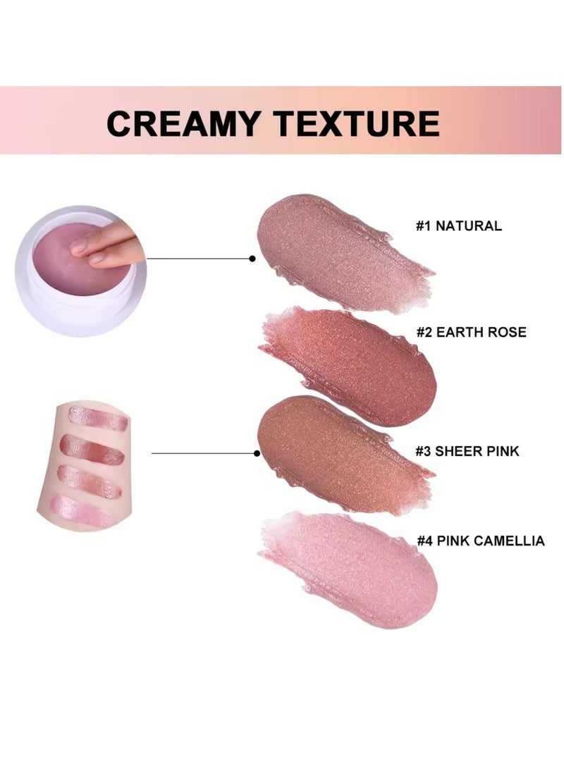 lakerain 52g Miracle Balm Multi use Miracle Balm Cream for Eyes Cheek and Lips Nourishing Long Lasting Creamy Smooth Texture Moisturizing Cream for Eyeshadow Blush and lipstick Earth Rose 02 - Image 4