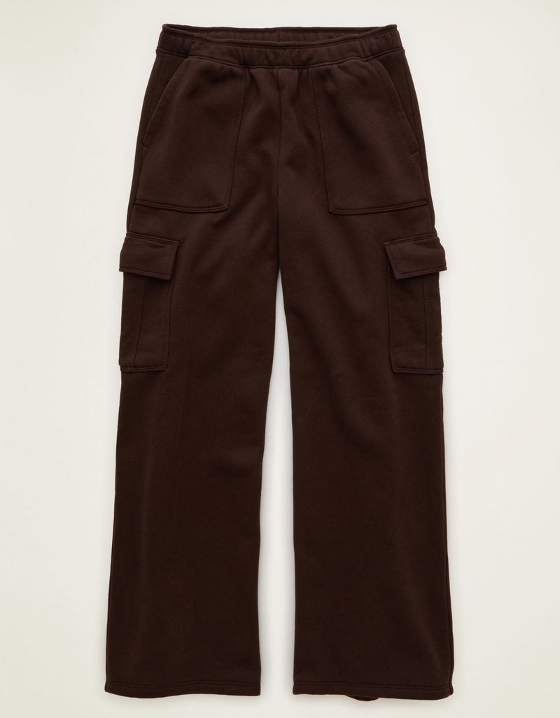 American Eagle AE Everyday Luxe Cargo Wide-Leg Sweatpant - Image 1