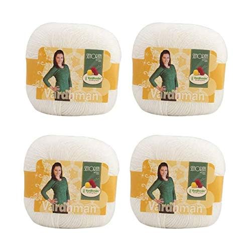 Vardhman Threads Vardhman Knitting Yarn Senorita,(4 Balls) (4 Balls, Bright White) - Image 2