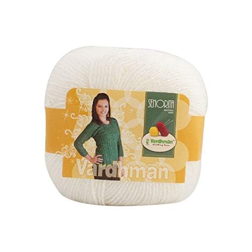 Vardhman Threads Vardhman Knitting Yarn Senorita,(4 Balls) (4 Balls, Bright White) - Image 3