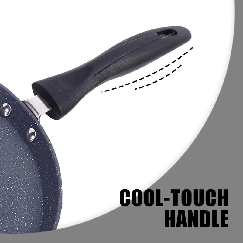 Wonderchef Duralite Diecast 28 cm Dosa Tawa 5 Layer Healthy Duramax NonStick Coating Soft Touch Handle Pure Grade Aluminium PFOA Free 2 Year Warranty Grey - Image 4