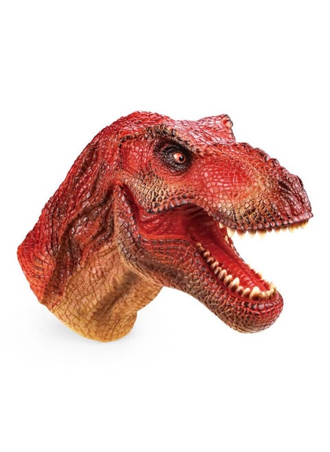 Hand Puppet Head Toy Simulation Dinosaur Animal Children's Gloves Induction Sound Interactive Toy Model Toy-Color:Red Tyrannosaurus [bag + Elevator Card]