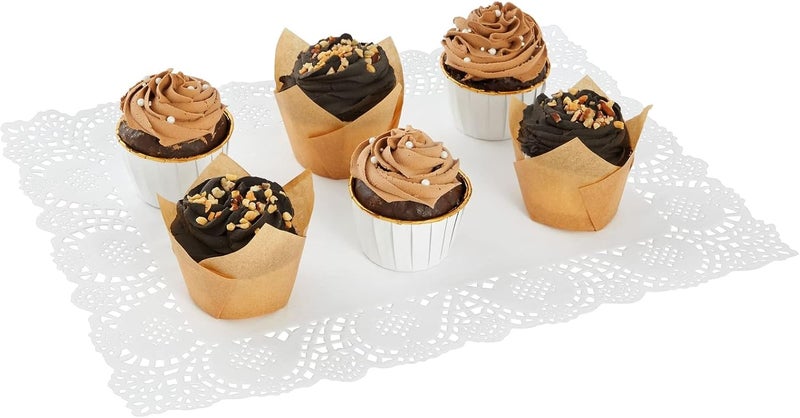 Juvale Rectangular Paper Doilies for Placemats Cakes Desserts White 155 x 117 Inch 100 Pack - Image 5