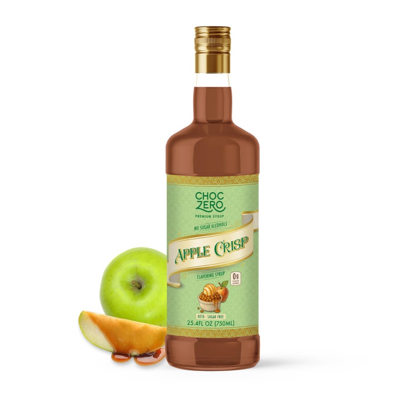 ChocZero Apple Crisp Flavoring Syrup, Sugar Free, Apple Crisp Flavor, Keto Friendly, Gluten Free, Vegan, Prebiotic Fiber, Concentrated Coffee & Beverage Syrup - 25.4 Fluid Ounces - Image 1