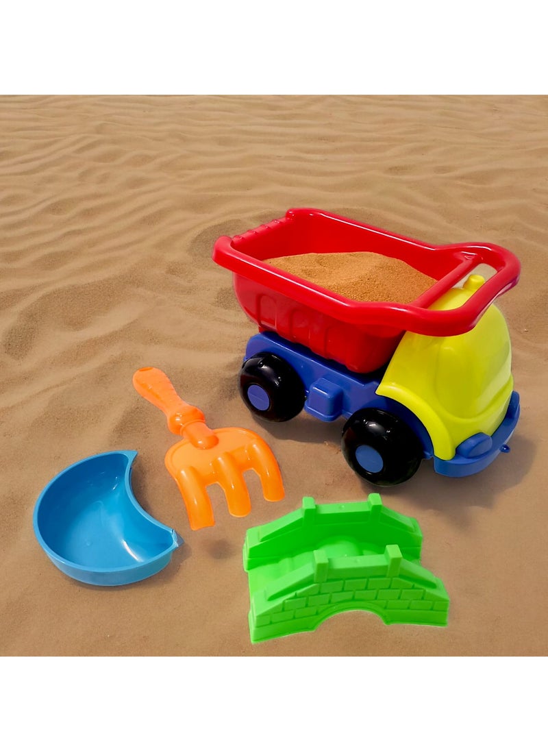 HASSM - Construction Toys, Sandbox Building, Dump Truck Sand Set with Sand Accessories, Ages 2 and Up - Image 1