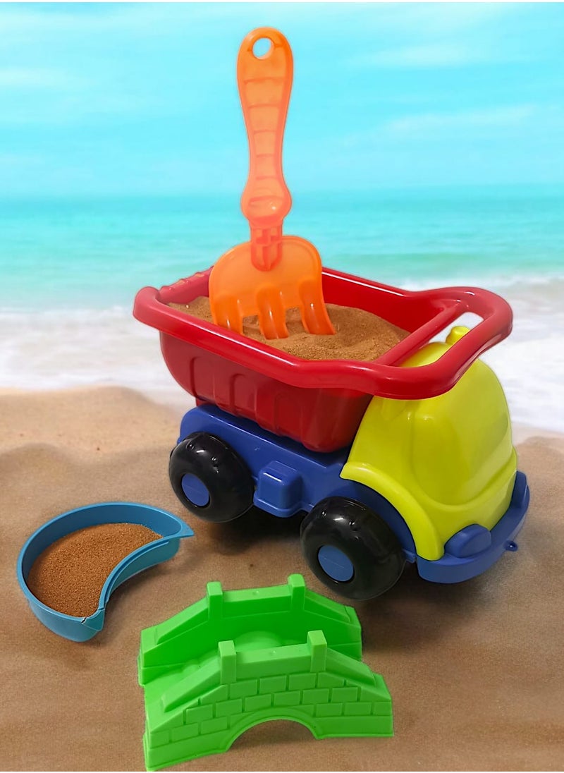 HASSM - Construction Toys, Sandbox Building, Dump Truck Sand Set with Sand Accessories, Ages 2 and Up - Image 1