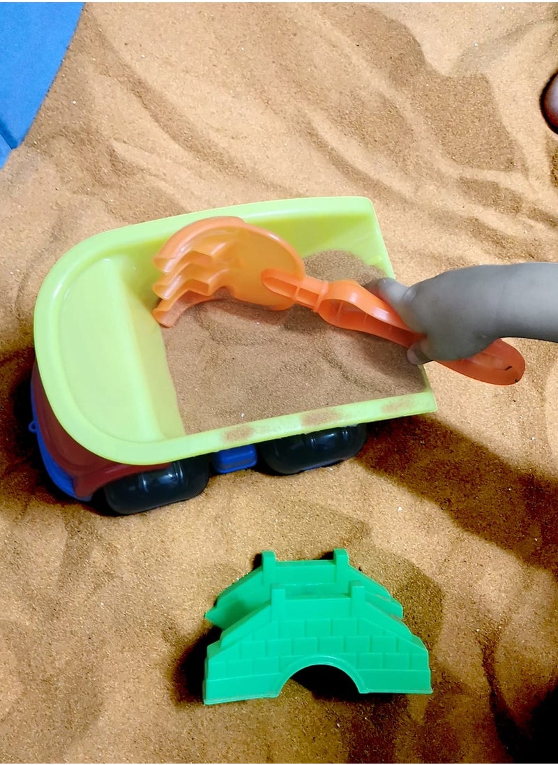 HASSM - Construction Toys, Sandbox Building, Dump Truck Sand Set with Sand Accessories, Ages 2 and Up - Image 1