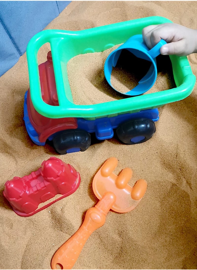 HASSM - Construction Toys, Sandbox Building, Dump Truck Sand Set with Sand Accessories, Ages 2 and Up - Image 1