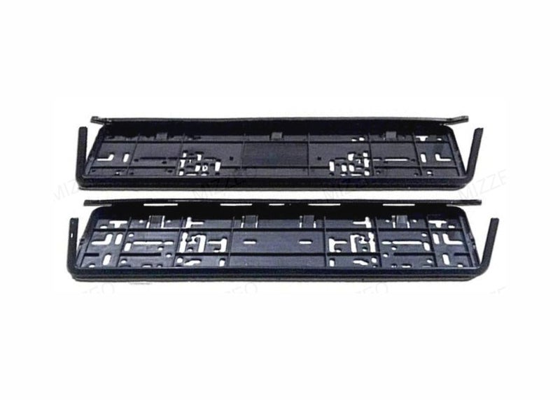 MIZZEO Universal Car Black License/Number Plate Holders Brackets (Pack of 2) Black Compatible with Hyundai Venue - Image 1