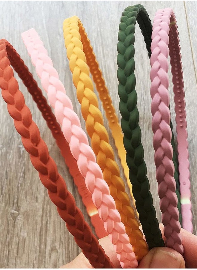 Springtime 12pcs 6mm Thin Headbands for Girls Women Plastic Pigtail Sytle with Teeth Skinny Headbands for Kids Teens Lady  - Image 5