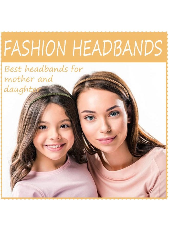 Springtime 12pcs 6mm Thin Headbands for Girls Women Plastic Pigtail Sytle with Teeth Skinny Headbands for Kids Teens Lady  - Image 4