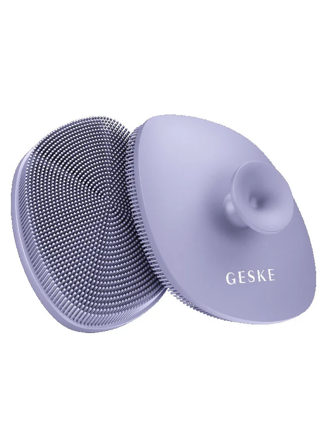 GESKE Smart App Guided Facial Brush 4 In 1 Facial Cleansing Brush With Handle Soft Silicone Brush Professional Facial Cleansing Device Skin Cleansing Device
