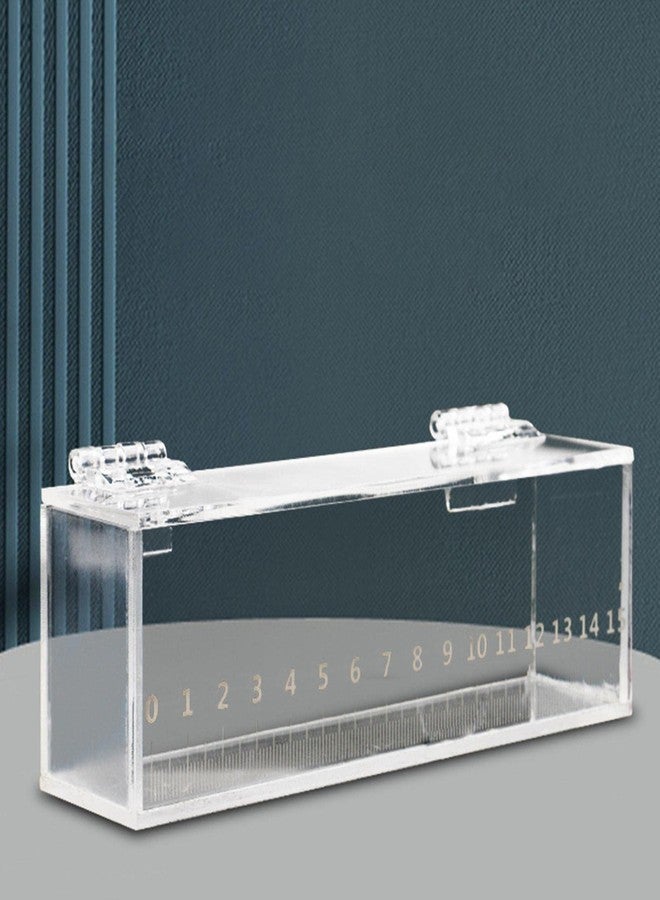 Leefasy Fish Viewing Box,Acrylic Fish Breeding Box,Fishing Photo Tank,Hatching Boxes, Clear Micro Landscape Fish Tank with Scale - Image 4