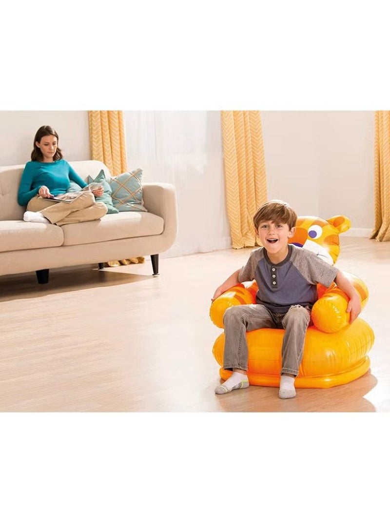 MARAH TOYS Durable Heavy Duty PVC Inflatable Chair Lightweight Portable Comfortable Cheerful Animal Chair for Kids Cute Design 65x64x79cm - Image 3