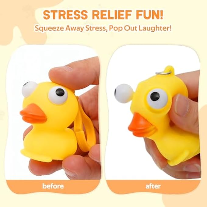 Kiddokids 28 Valentines Day Gift Cards with Popping out Eyes Stress Relief Pop Eyes Squeeze for Kids School Classroom Valentines Exchange Gift - Image 3